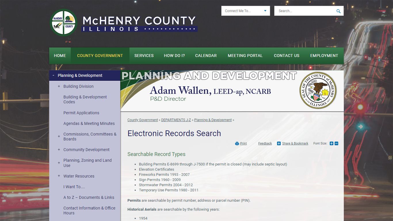 Electronic Records Search | McHenry County, IL